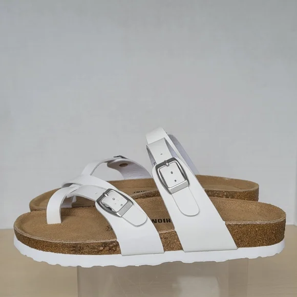 Cushionaire Luna Cork Footbed Women's Slip-On Slides Strap Sandals Sz 7.5M - Picture 3 of 16